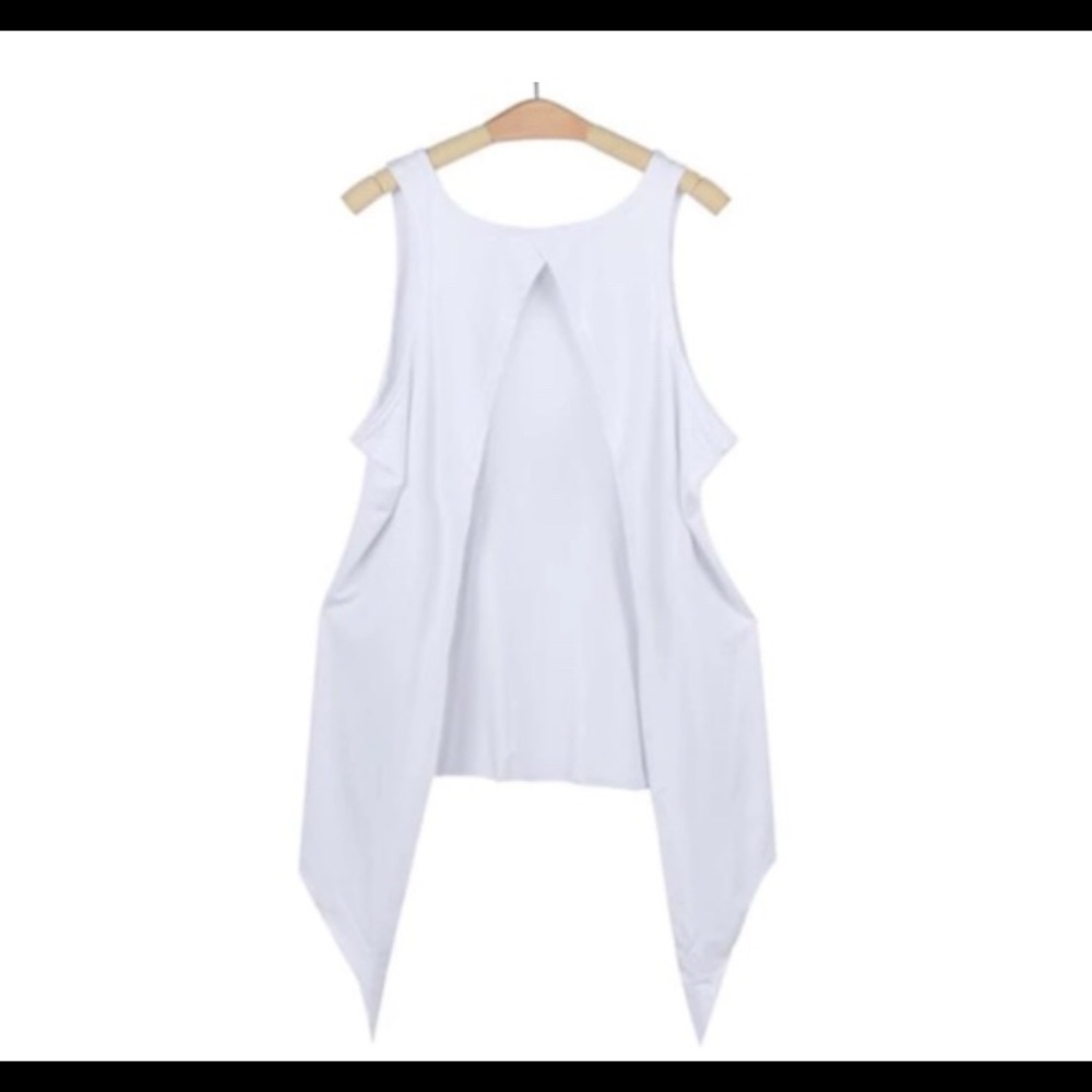 Open back tank top